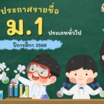 ประกาศรายชื่อนักเรียนที่ผ่านการคัดเลือก และมีสิทธิ์รายงานตัวเข้าศึกษาต่อระดับชั้นมัธยมศึกษาปีที่ 1 ประจำปีการศึกษา 2569